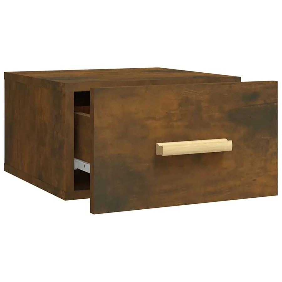 Tables de chevet murales 2 pcs chêne fumé 35x35x20 cm - 4