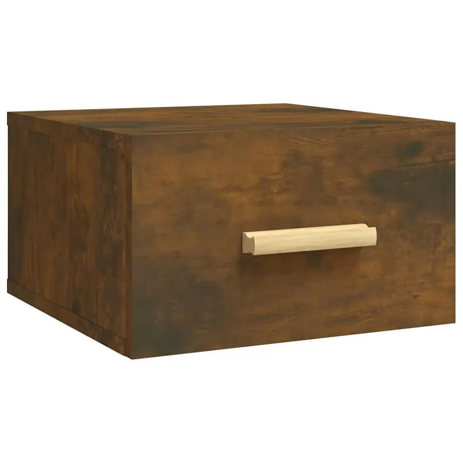 Tables de chevet murales 2 pcs chêne fumé 35x35x20 cm - 5