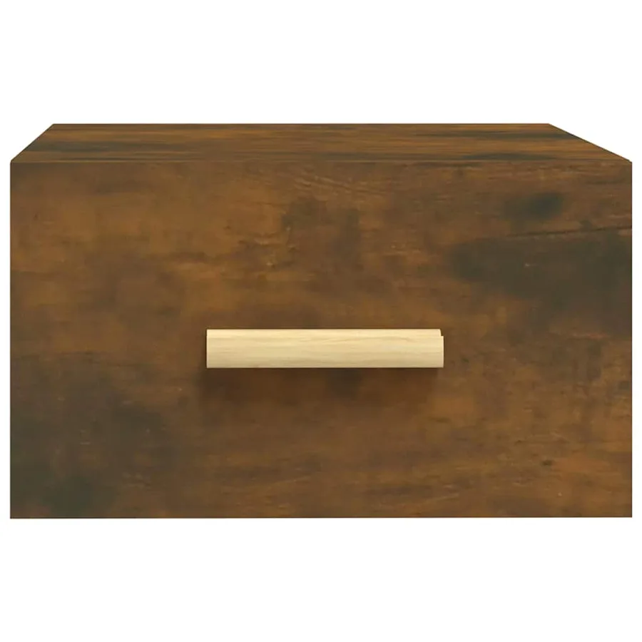 Tables de chevet murales 2 pcs chêne fumé 35x35x20 cm - 9