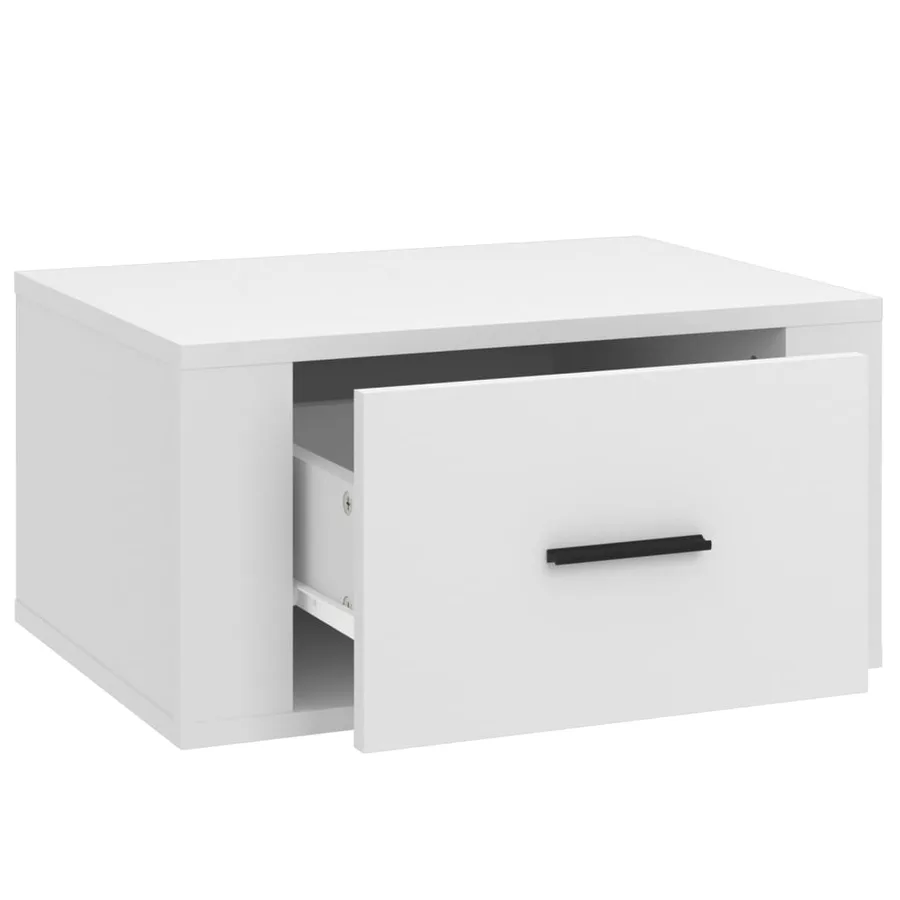 Table de chevet murale Blanc 50x36x25 cm - 7