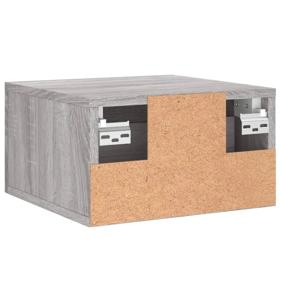 Tables de chevet murales 2 pcs sonoma gris 35x35x20 cm - 6