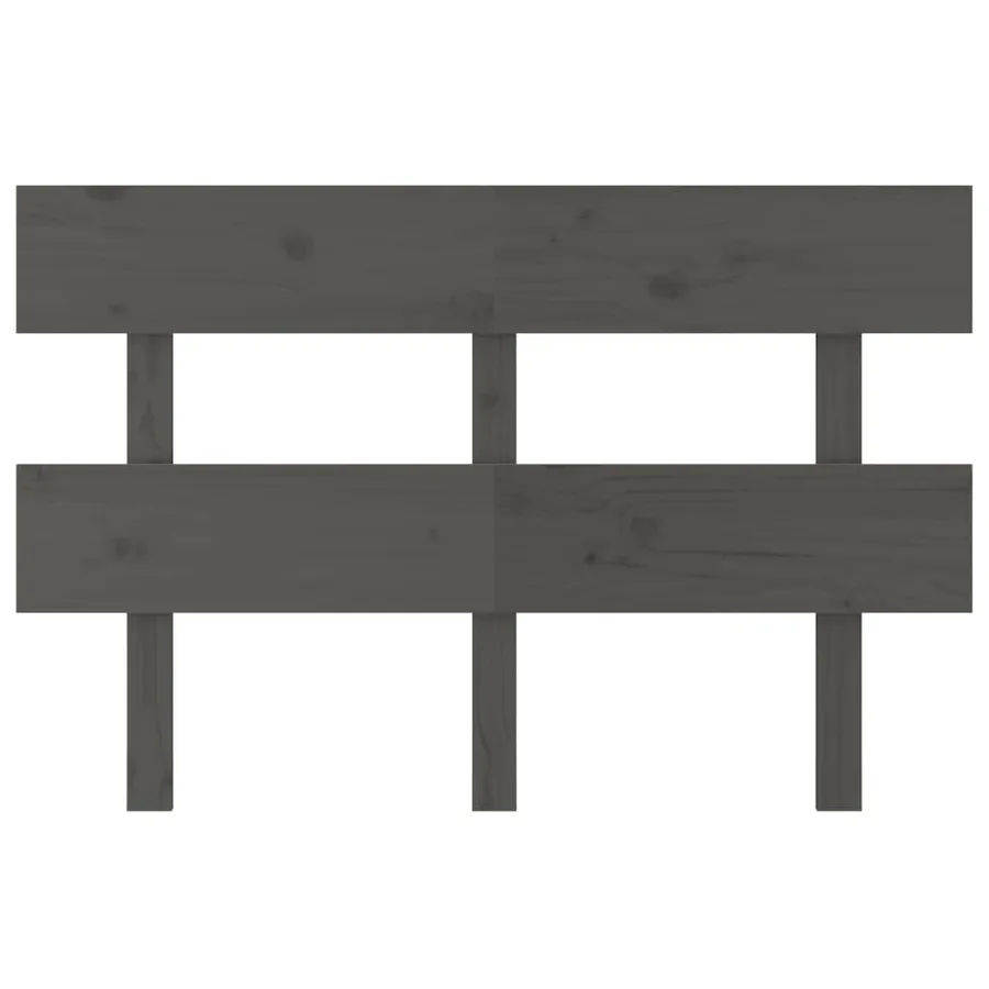 Tête de lit Gris 124x3x81 cm Bois massif de pin - 3