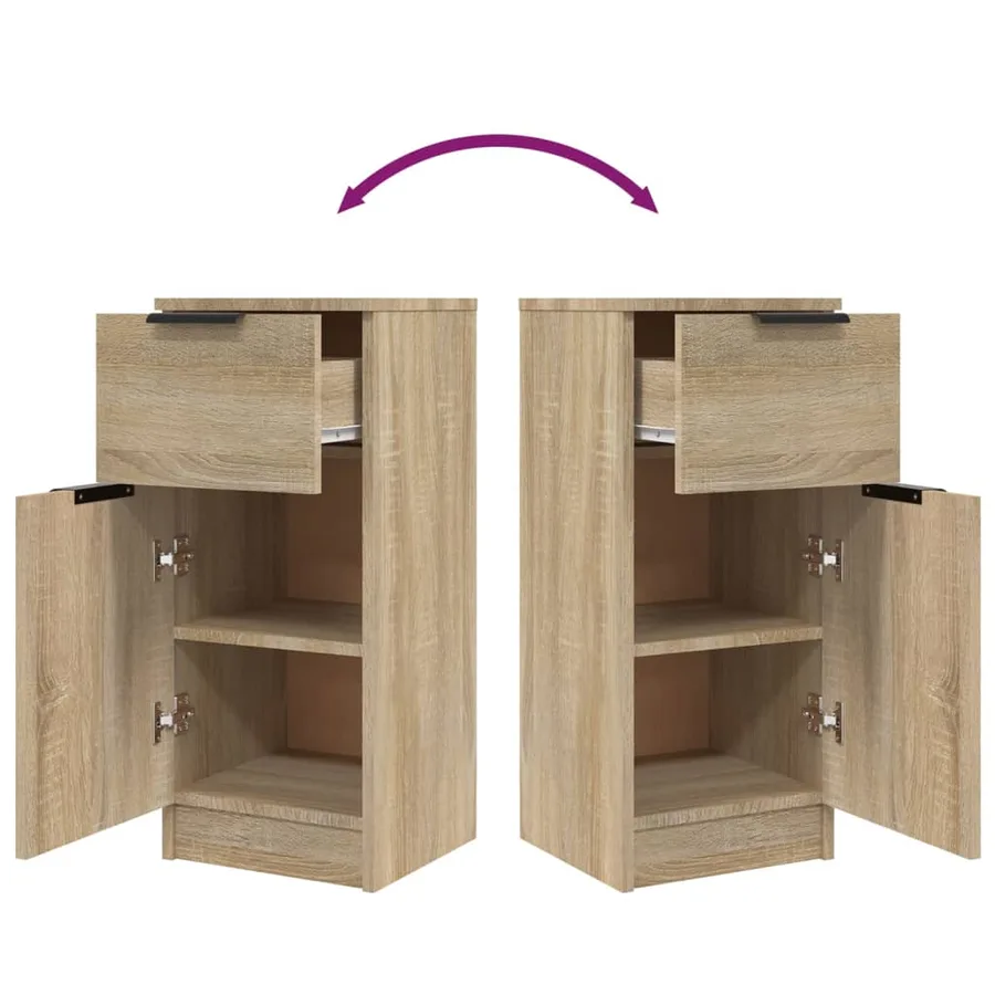 Buffets 2 pcs Chêne Sonoma 30x30x70 cm Bois d'ingénierie - 8