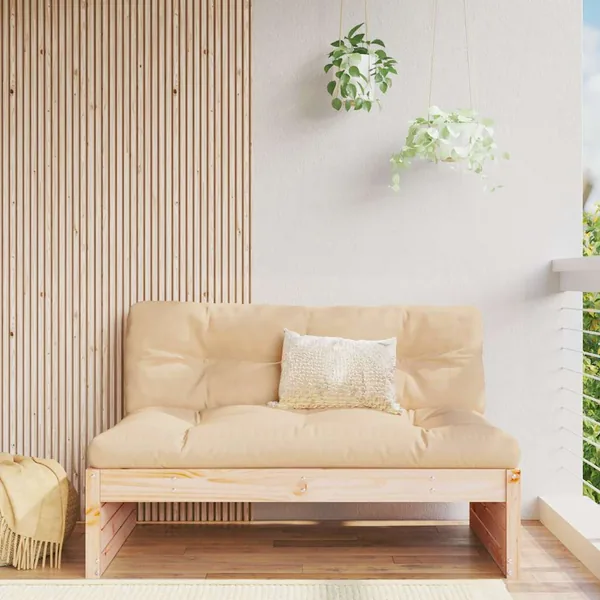 Canapé central 120x80 cm bois de pin massif