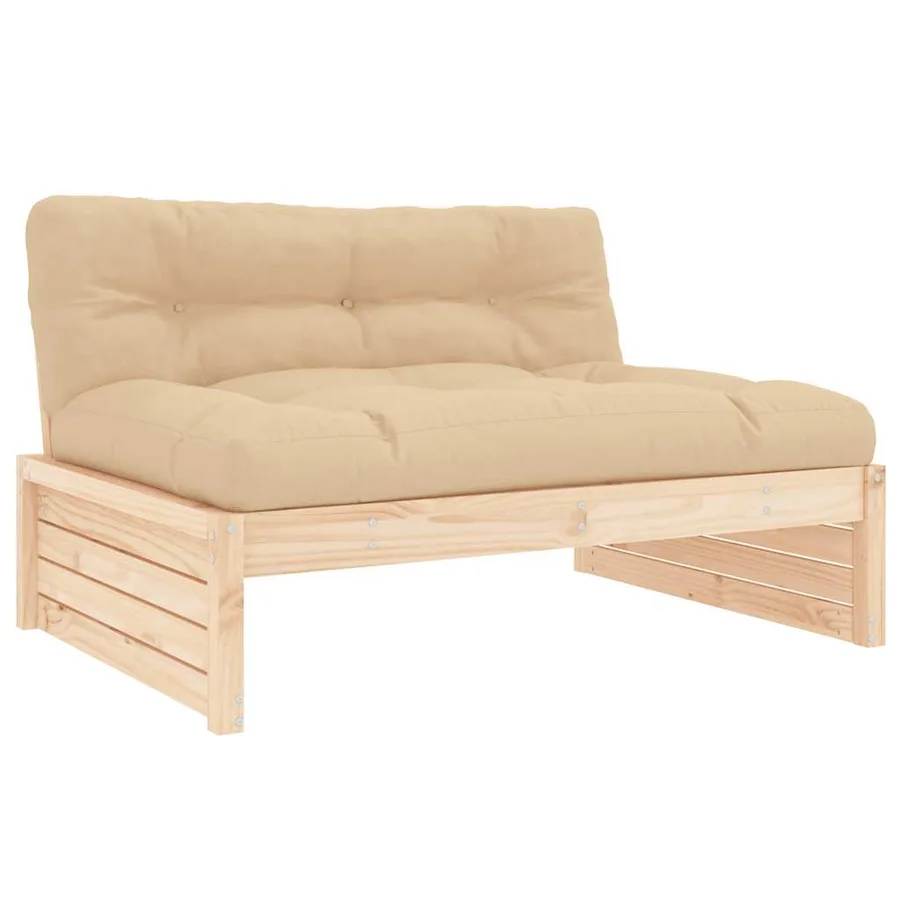 Canapé central 120x80 cm bois de pin massif - 2