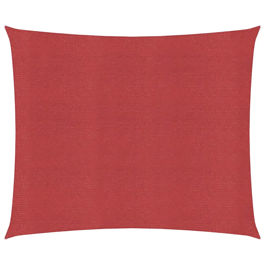Voile d'ombrage 160 g/m² Rouge 6x6 m PEHD - 2