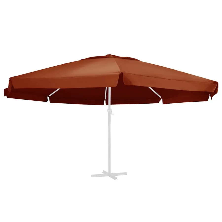Tissu de remplacement de parasol d'extérieur Terre cuite 610 cm - 2