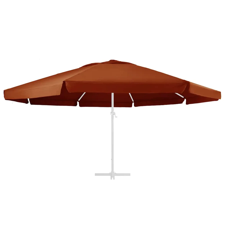 Tissu de remplacement de parasol d'extérieur Terre cuite 610 cm - 3