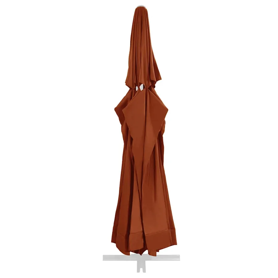 Tissu de remplacement de parasol d'extérieur Terre cuite 610 cm - 4