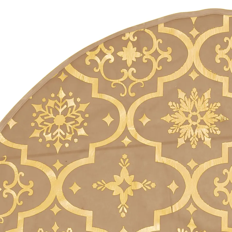 Jupe de sapin de Noël de luxe avec chaussette Jaune 90 cm Tissu - 6