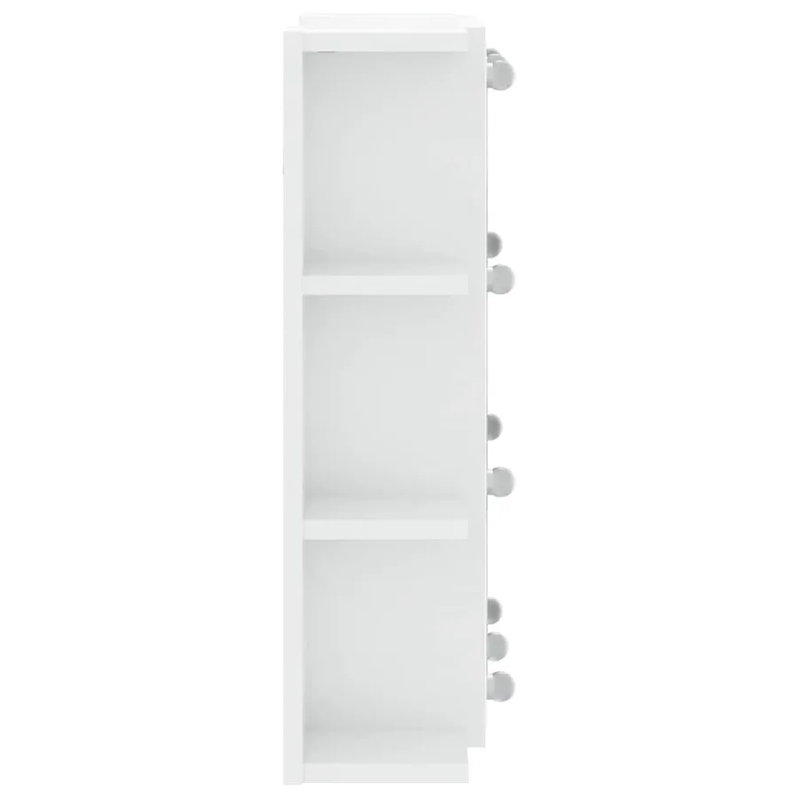 Armoire à miroir avec LED Blanc brillant 70x16,5x60 cm - 9
