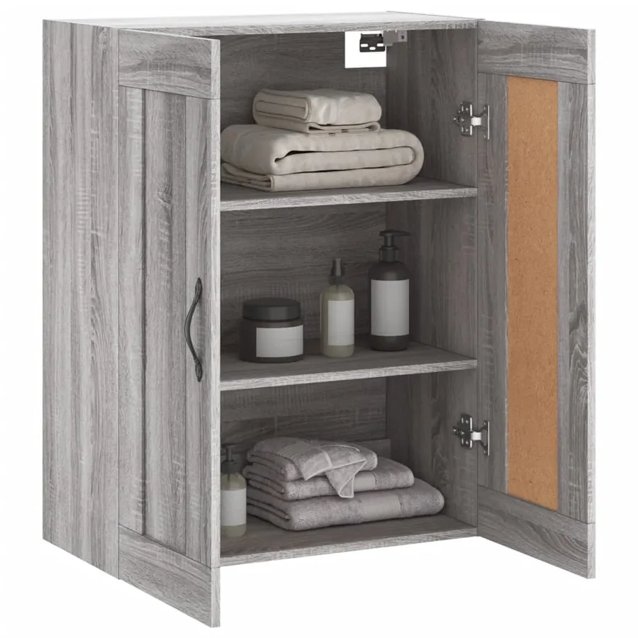 Armoire murale sonoma gris 69,5x34x90 cm bois d'ingénierie - 5