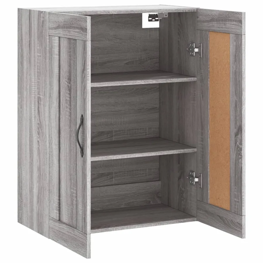 Armoire murale sonoma gris 69,5x34x90 cm bois d'ingénierie - 6