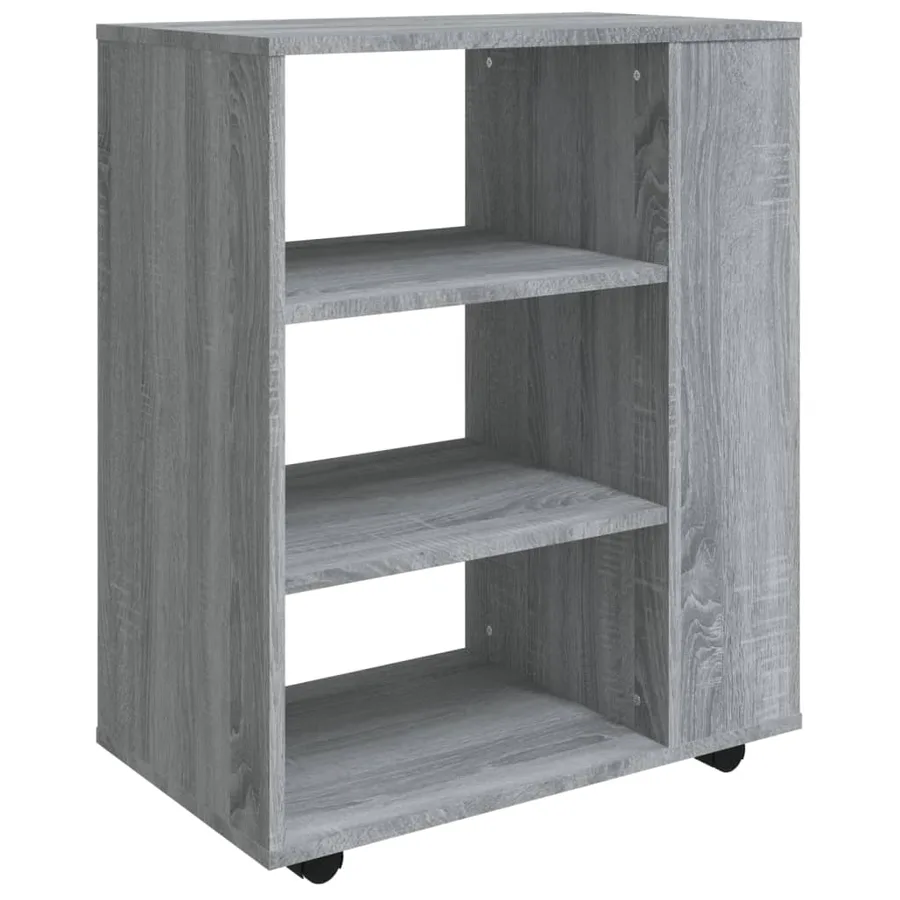 Armoire roulante Sonoma gris 60x35x75 cm Bois d'ingénierie - 2