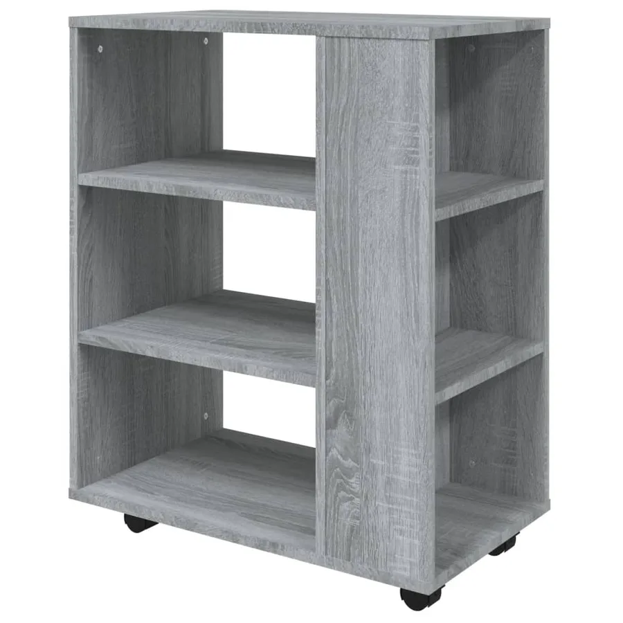 Armoire roulante Sonoma gris 60x35x75 cm Bois d'ingénierie - 8