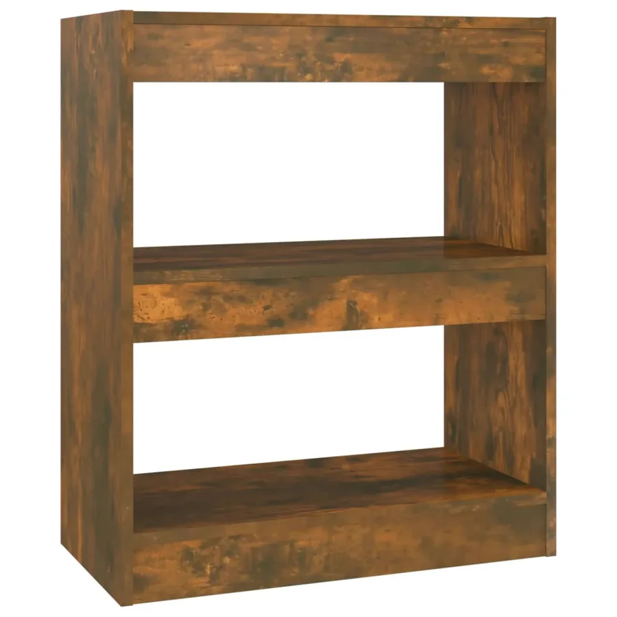 Bibliothèque/Séparateur de pièce chêne fumé 60x30x72 cm - 2