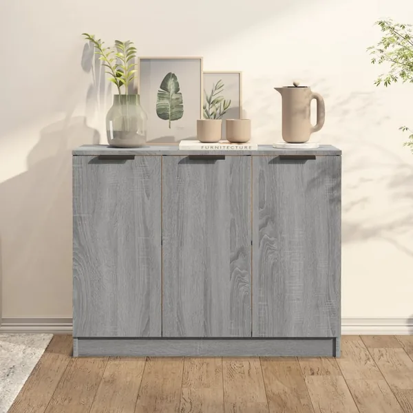 Buffet Sonoma gris 90,5x30x70 cm Bois d'ingénierie