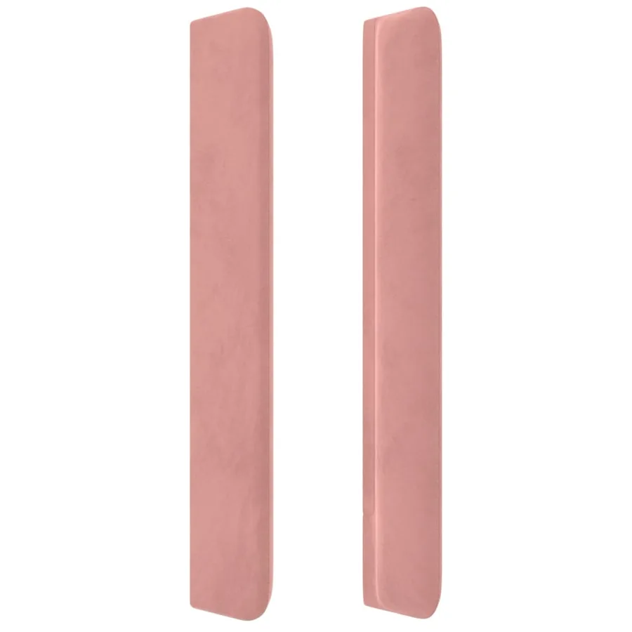 Tête de lit avec oreilles Rose 103x16x118/128 cm Velours - 4