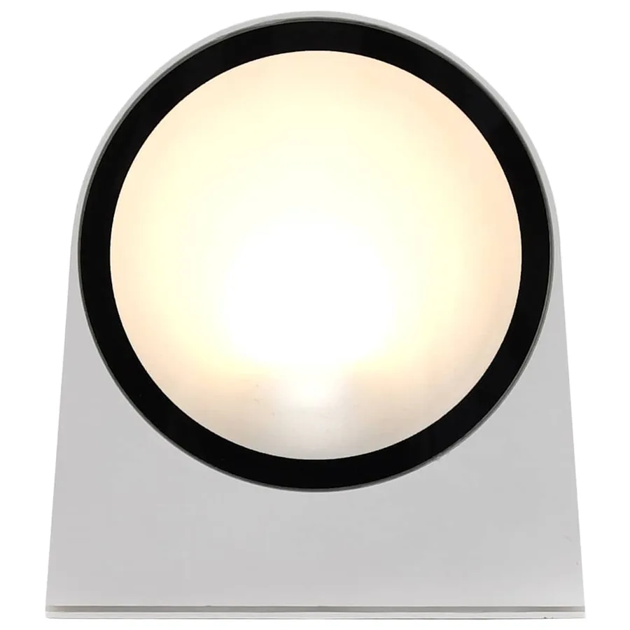 2 pcs Appliques murales d'extérieur 1 W Blanc Rond - 3