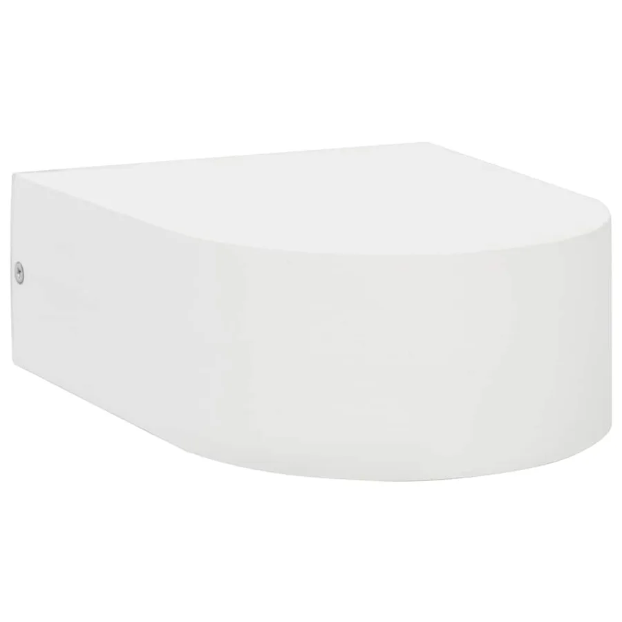 2 pcs Appliques murales d'extérieur 1 W Blanc Rond - 6