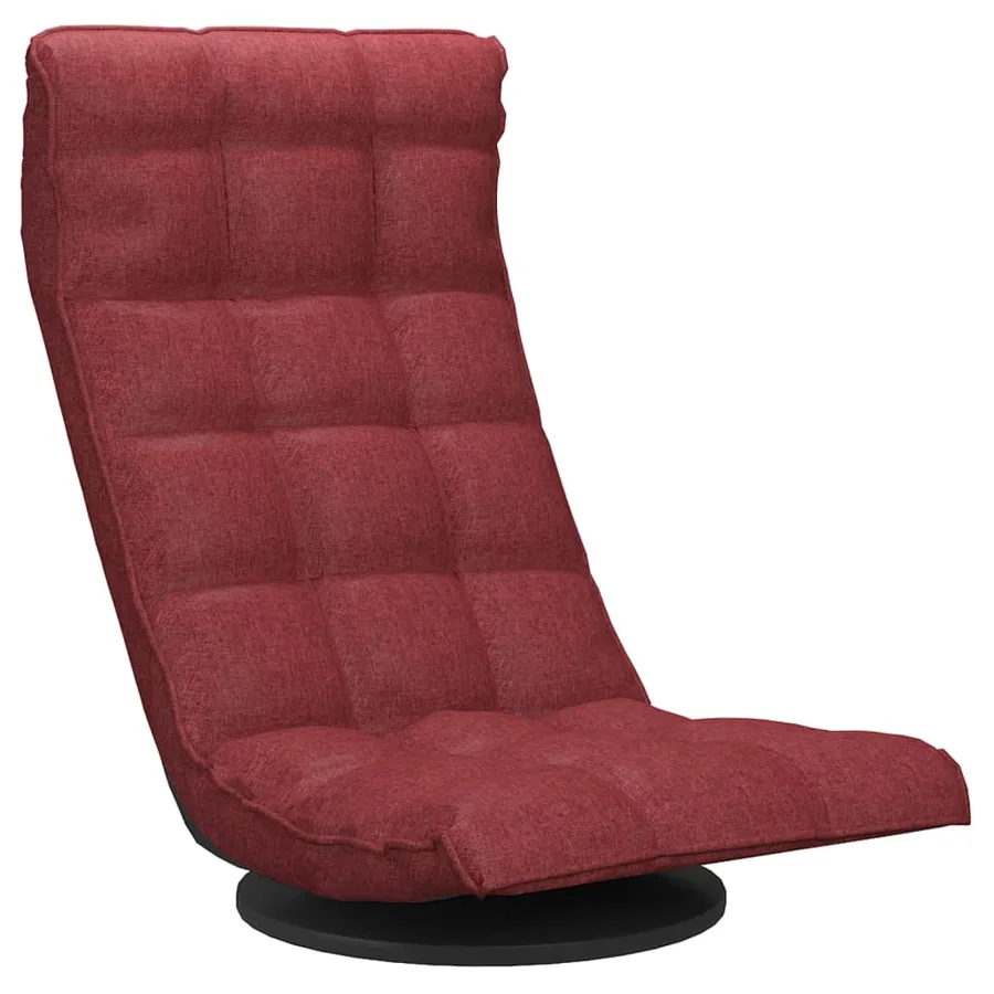 Chaise de sol pivotante Rouge bordeaux Tissu - 2