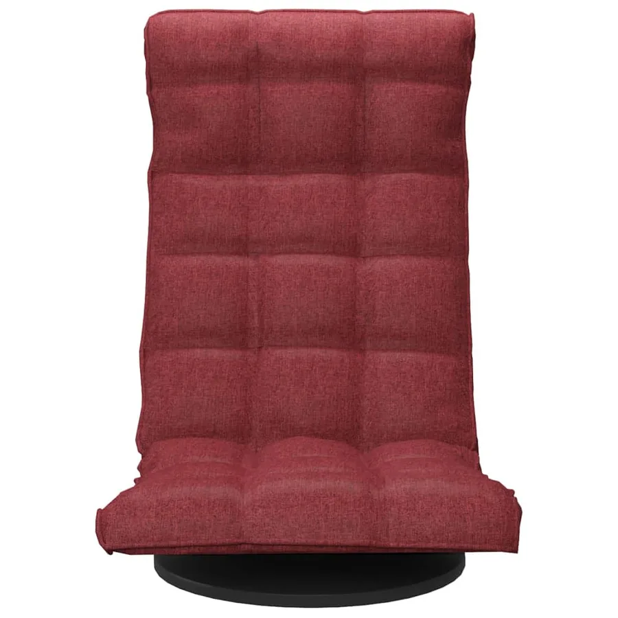 Chaise de sol pivotante Rouge bordeaux Tissu - 3