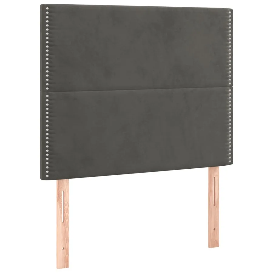 Tête de lit Gris foncé 80x5x118/128 cm Velours - 2