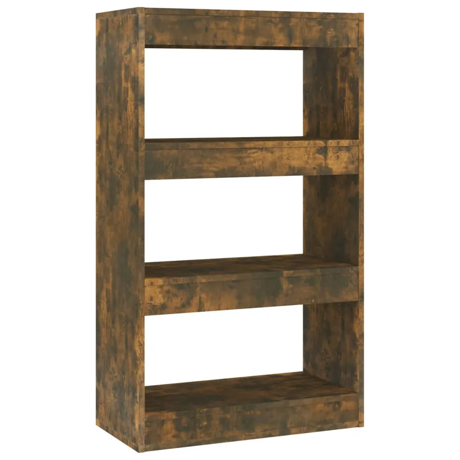 Bibliothèque/Séparateur de pièce Chêne fumé Bois d'ingénierie - 2