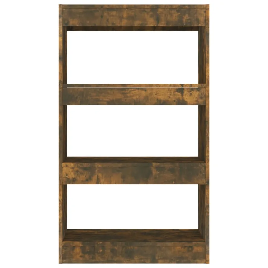 Bibliothèque/Séparateur de pièce Chêne fumé Bois d'ingénierie - 5