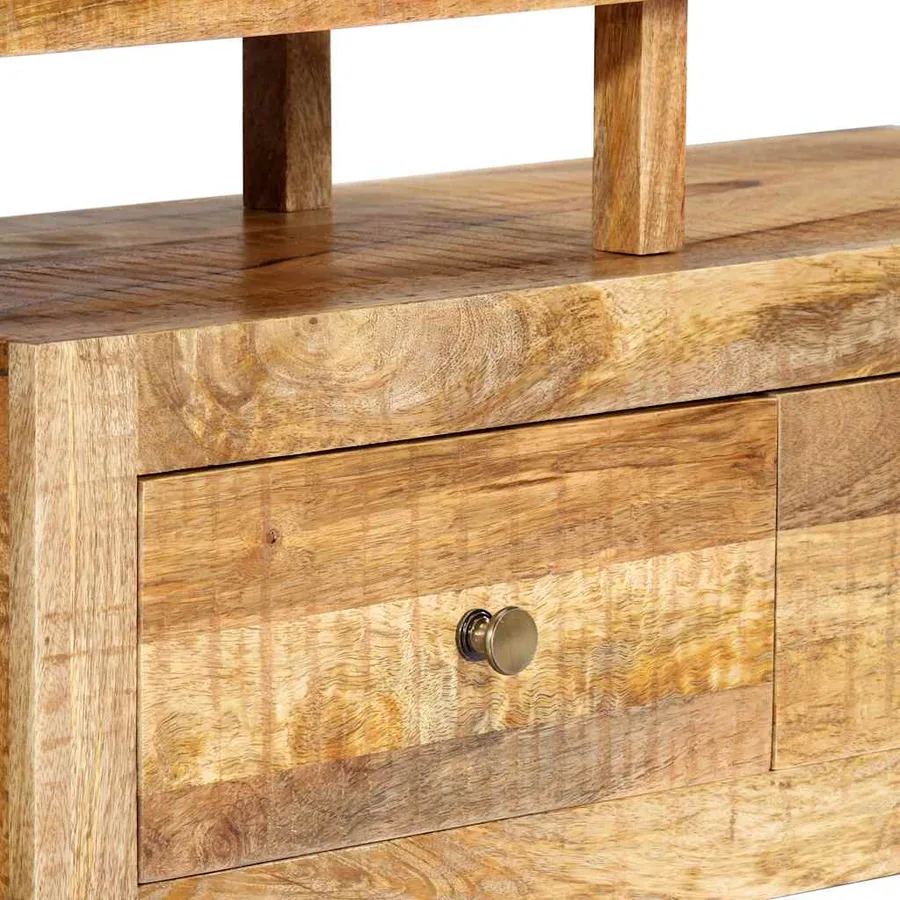 Meuble TV 120x30x40 cm Bois massif de manguier - 8