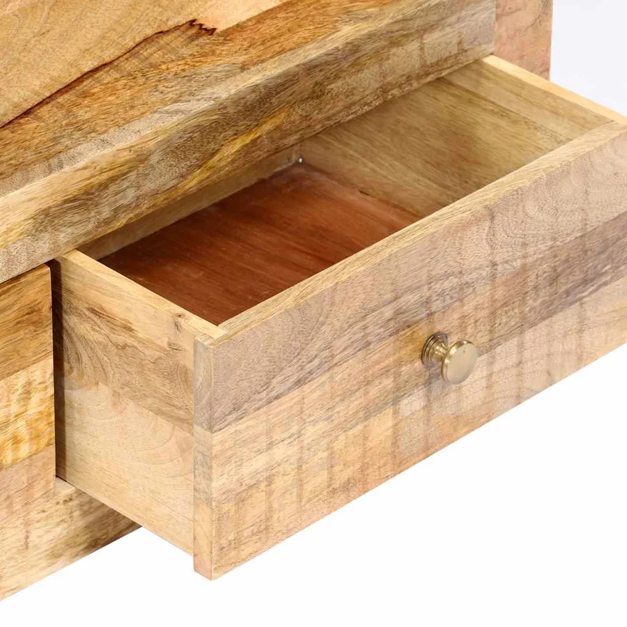 Meuble TV 120x30x40 cm Bois massif de manguier - 9