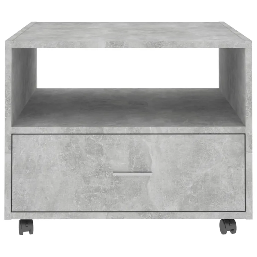 Table basse gris béton 55x55x40 cm bois d'ingénierie - 5