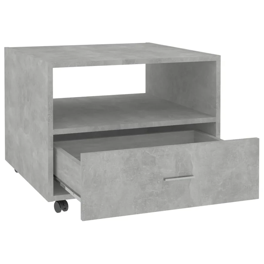 Table basse gris béton 55x55x40 cm bois d'ingénierie - 6