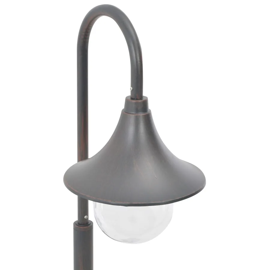 Lampadaire de jardin E27 120 cm Aluminium Bronze - 5