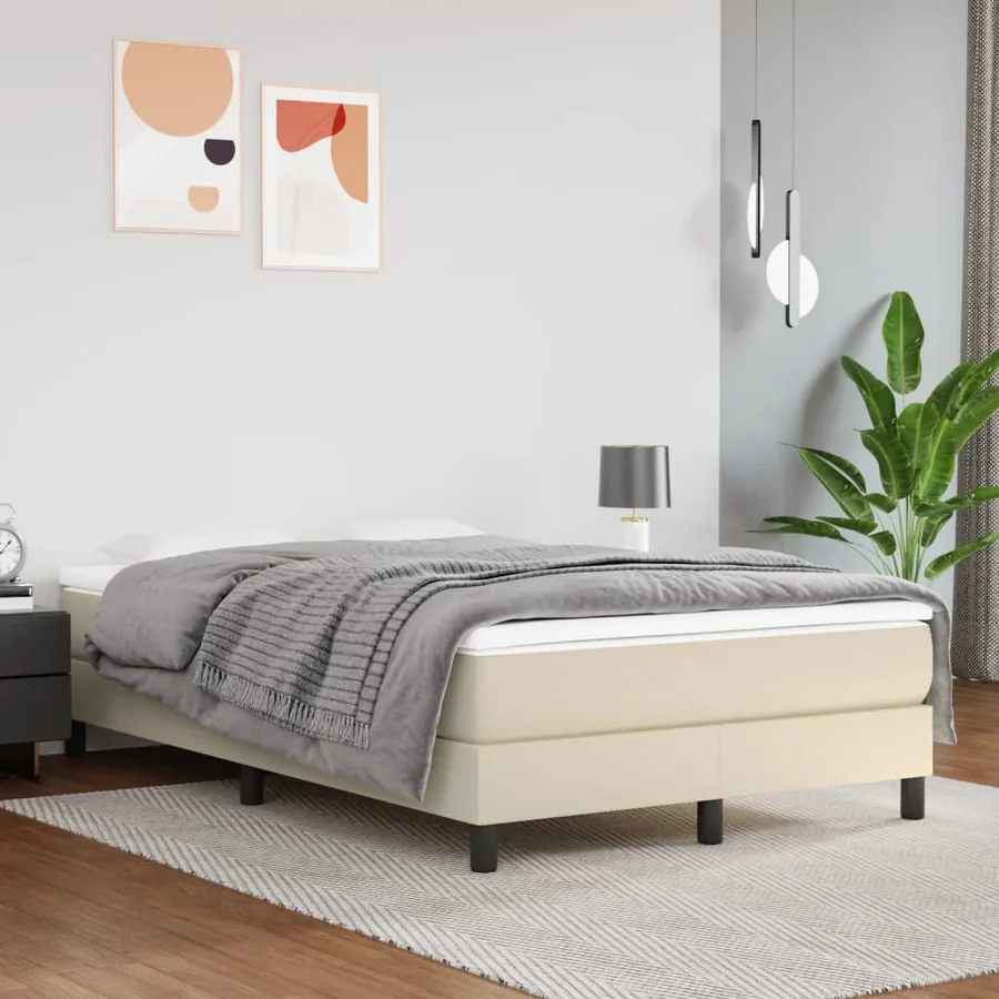 Matelas de lit à ressorts ensachés fermeté moyenne Crème 120x200x20 cm