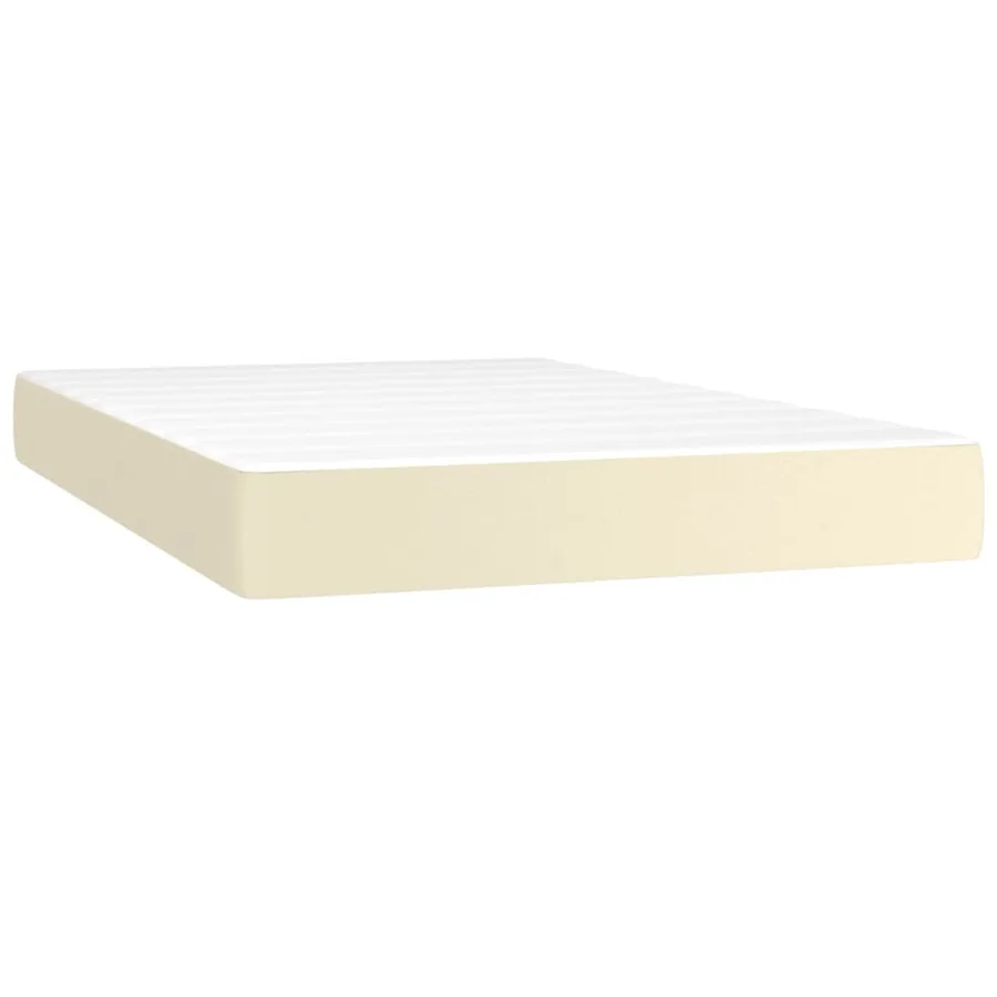 Matelas de lit à ressorts ensachés fermeté moyenne Crème 120x200x20 cm - 2