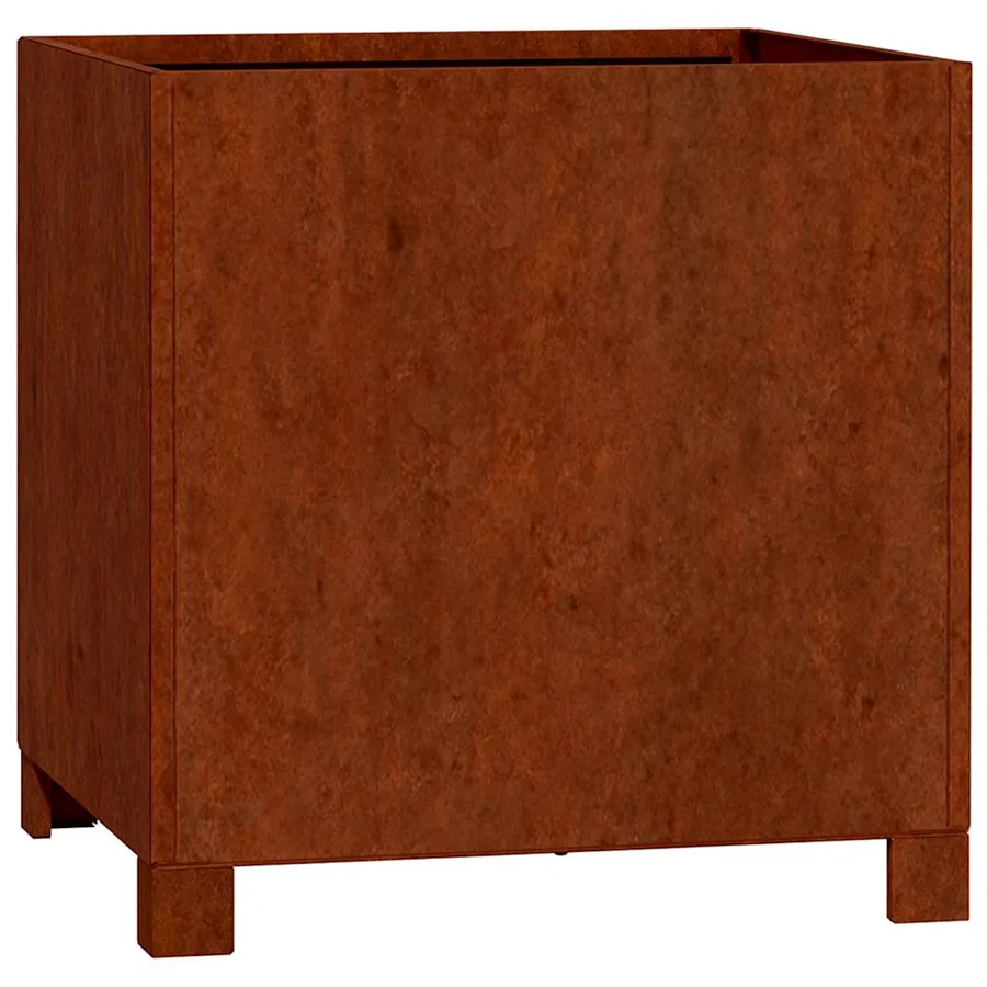 Jardinière avec pieds Rouillé 40x40x40 cm Acier corten - 2