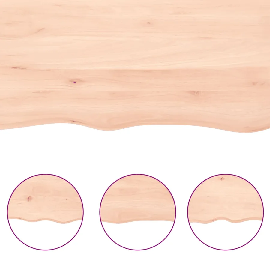 Étagère murale 100x30x2 cm bois de chêne massif non traité - 5