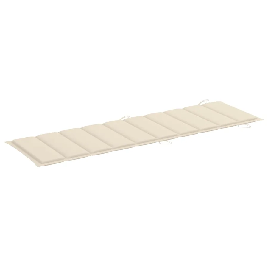 Chaise longue à bascule avec coussin Bois de teck solide - 13