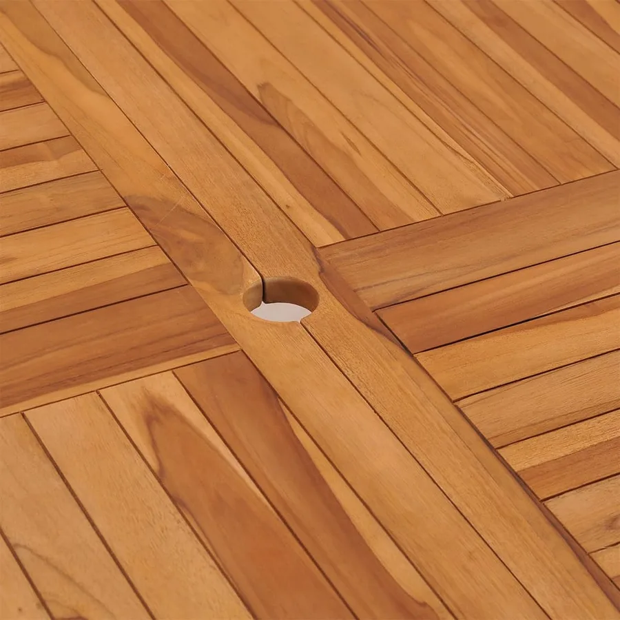 Table à dîner de jardin 110x110x75 cm Bois massif de teck - 6