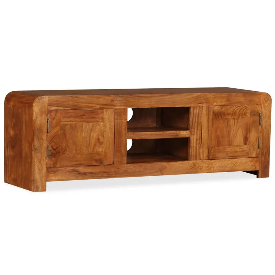 Meuble TV Bois massif avec finition miel 120 x 30 x 40 cm - 3