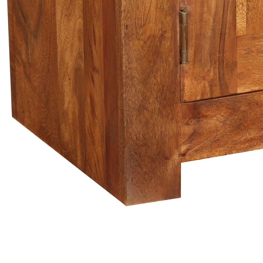 Meuble TV Bois massif avec finition miel 120 x 30 x 40 cm - 9