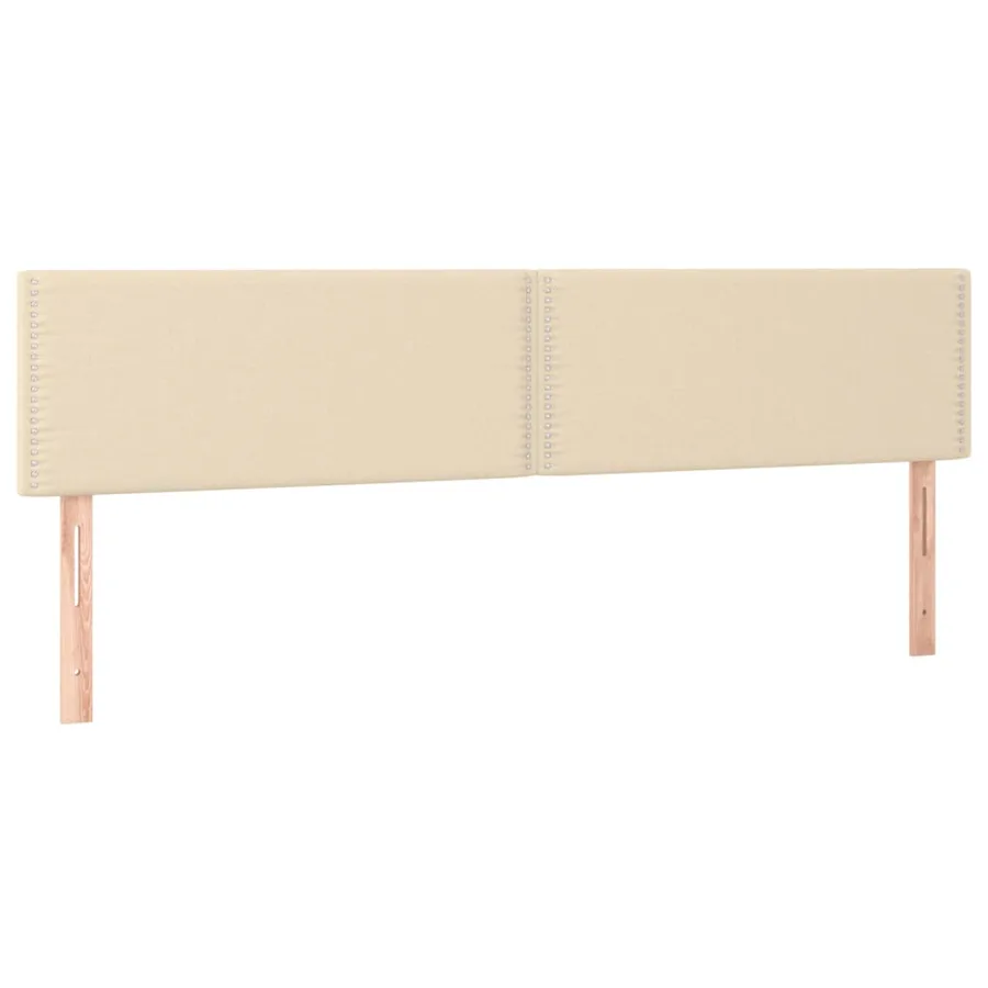 Têtes de lit Crème 180x5x78/88 cm Tissu - 2