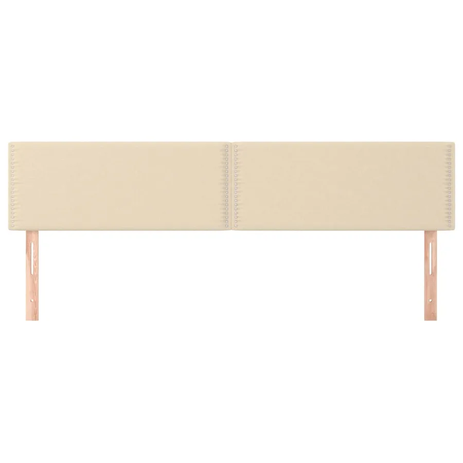 Têtes de lit Crème 180x5x78/88 cm Tissu - 3