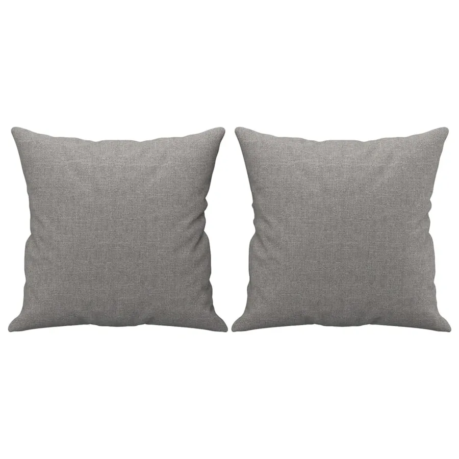 Coussins décoratifs lot de 2 Gris clair 40x40 cm Tissu - 2