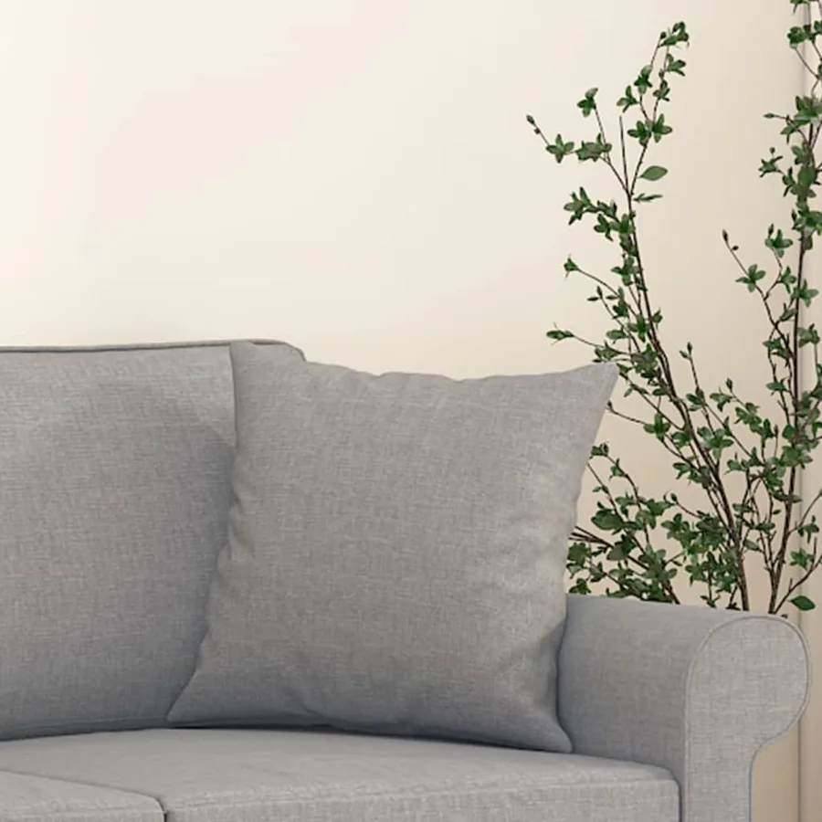 Coussins décoratifs lot de 2 Gris clair 40x40 cm Tissu - 5