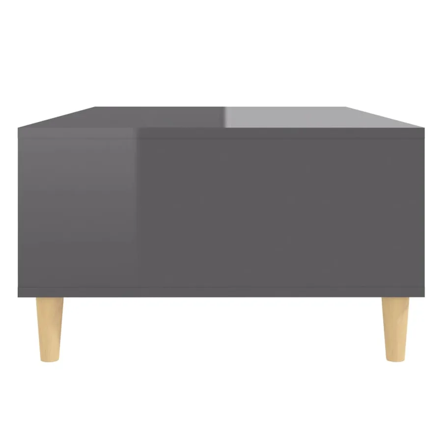 Table basse gris brillant 103,5x60x35 cm bois d'ingénierie - 6