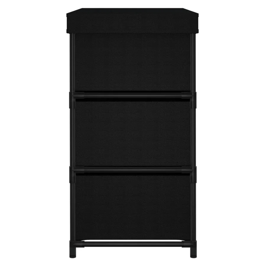 Armoire de rangement avec 6 tiroirs 55x29x55 cm Noir Acier - 4