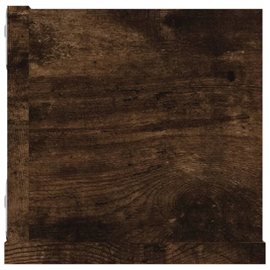 Étagère murale à CD Chêne fumé 100x18x18 cm Bois d'ingénierie - 5