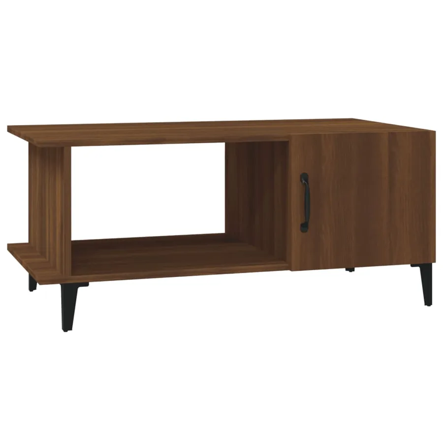 Table basse Chêne marron 90x50x40 cm Bois d'ingénierie - 2